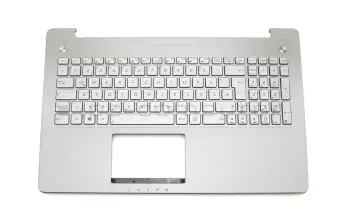 90NB00K1-R31GE0 teclado incl. topcase original Asus DE (alemán) plateado/plateado con retroiluminacion