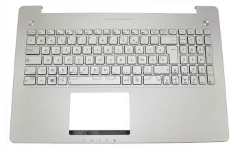 90NB00K1-R31FR0 teclado incl. topcase original Asus FR (francés) plateado/plateado con retroiluminacion