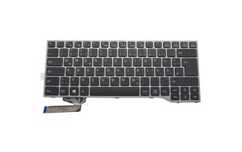 CP629211-XX teclado original Fujitsu DE (alemán) negro/canosa con retroiluminacion