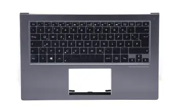 90NB02P1-R31GE0 teclado incl. topcase original Asus DE (alemán) negro/plateado con retroiluminacion