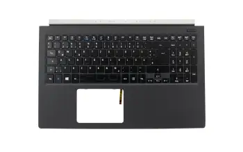 60.MQLN1.008 teclado incl. topcase original Acer DE (alemán) negro/negro con retroiluminacion