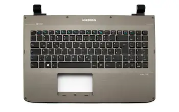 40046407 teclado incl. topcase original Medion DE (alemán) negro/canaso