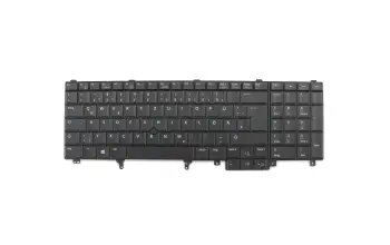 00XK1 teclado original Dell DE (alemán) negro con retroiluminacion y mouse-stick