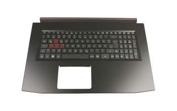 6B.Q2MN2.011 teclado incl. topcase original Acer DE (alemán) negro/negro con retroiluminacion (GeForce 1050)