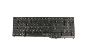 FUJ:CP757771-XX teclado original Fujitsu DE (alemán) negro/canosa con retroiluminacion