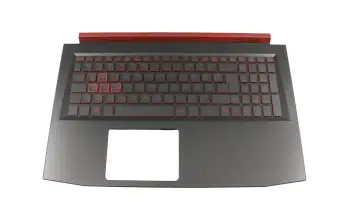 6B.Q3MN2.012 teclado incl. topcase original Acer DE (alemán) negro/rojo/negro con retroiluminacion (Nvidia 1050)