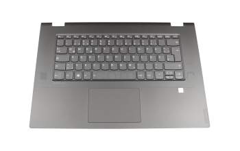 Teclado incl. topcase DE (alemán) gris/canaso con retroiluminacion original para Lenovo IdeaPad Flex-15IWL (81SR)