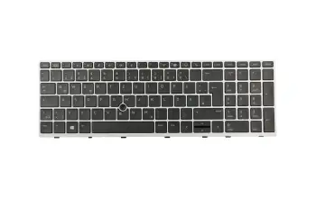 L14367-041 teclado original HP DE (alemán) negro/plateado con mouse-stick