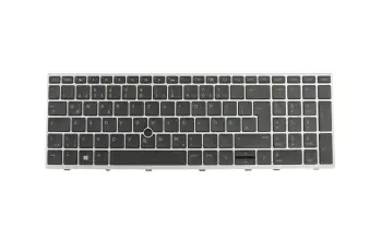 L29477-041 teclado original HP DE (alemán) negro/plateado con retroiluminacion y mouse-stick