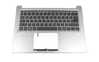 6B.HFDN1.008 teclado incl. topcase original Acer DE (alemán) negro/plateado con retroiluminacion