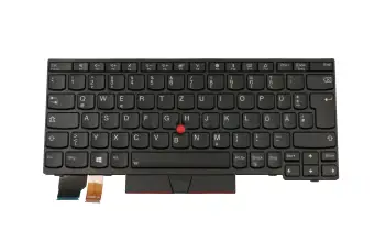 01YP132 teclado original Lenovo DE (alemán) negro/negro con retroiluminacion y mouse-stick