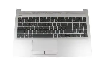 L50001-041 teclado incl. topcase original HP DE (alemán) negro/plateado
