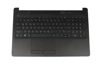 L20387-041 teclado incl. topcase original HP DE (alemán) negro/negro (Patrón de diamante)