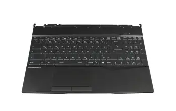 957-16U42E-C05 teclado incl. topcase original MSI DE (alemán) negro/negro con retroiluminacion