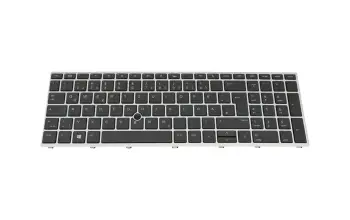 L09595-041 teclado original HP DE (alemán) negro/plateado con retroiluminacion y mouse-stick (with Pointing-Stick)