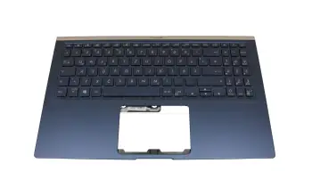 90NB0JX1-R31GE0 teclado incl. topcase original Asus DE (alemán) azul/azul con retroiluminacion
