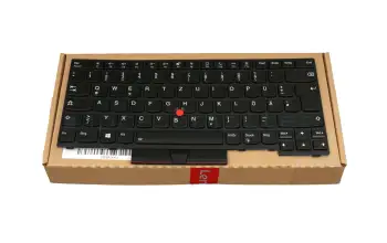 5N20V43771 teclado original Lenovo DE (alemán) negro/negro con retroiluminacion y mouse-stick