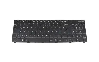 CVM18H96D09430 teclado original Clevo DE (alemán) negro/blanco/negro mate con retroiluminacion