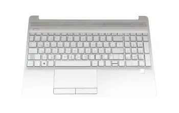 L52155-041 teclado incl. topcase original HP DE (alemán) plateado/plateado
