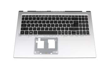 6B.A1DN2.014 teclado incl. topcase original Acer DE (alemán) negro/plateado con retroiluminacion