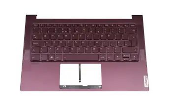 5CB0X55922 teclado incl. topcase original Lenovo UK (Inglés) púrpura/púrpura con retroiluminacion