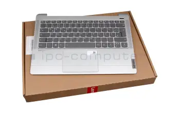 5CB1C04869 teclado incl. topcase original Lenovo DE (alemán) gris/plateado con retroiluminacion