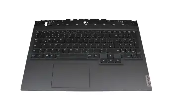 5CB1C74780 teclado incl. topcase original Lenovo DE (alemán) negro/negro con retroiluminacion