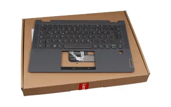 5CB0Y85503 teclado incl. topcase original Lenovo DE (alemán) gris/canaso con retroiluminacion