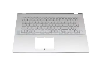 90NB0SZ1-R31GE0 teclado incl. topcase original Asus DE (alemán) plateado/plateado