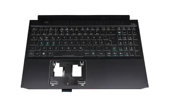 6B.Q7XN2.014 teclado incl. topcase original Acer DE (alemán) negro/blanco/negro con retroiluminacion