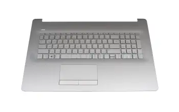 L92789-041 teclado incl. topcase original HP DE (alemán) plateado/plateado