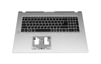 6B.A5GN2.014 teclado incl. topcase original Acer DE (alemán) negro/plateado con retroiluminacion