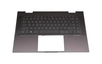 M45489-041 teclado incl. topcase original HP DE (alemán) negro/negro con retroiluminacion