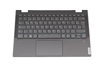 5CB0W43762 teclado incl. topcase original Lenovo DE (alemán) gris/canaso con retroiluminacion