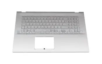 90NB0TW1-R31GE0 teclado incl. topcase original Asus DE (alemán) plateado/plateado con retroiluminacion