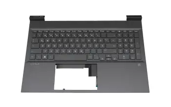M54738-041 teclado incl. topcase original HP DE (alemán) gris/canaso con retroiluminacion