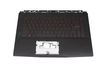 957-16W11E-C08 teclado incl. topcase original MSI DE (alemán) negro/negro con retroiluminacion