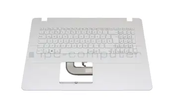 90NB0EV3-R35GE0 teclado incl. topcase original Asus DE (alemán) blanco/blanco