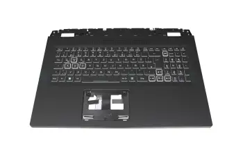 6B.QFWN2.014 teclado incl. topcase original Acer DE (alemán) negro/blanco/negro con retroiluminacion