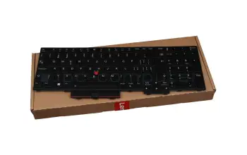 5N20W68275 teclado original Lenovo CH (suiza) negro/negro mate con retroiluminacion y mouse-stick