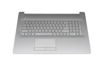 L929790-041 teclado incl. topcase original HP DE (alemán) plateado/plateado con retroiluminacion