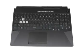 90NR05V6-R31GE1 teclado original Asus DE (alemán) negro/transparente con retroiluminacion