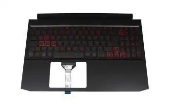 6B.QAMN2.014 teclado incl. topcase original Acer DE (alemán) negro/rojo/negro con retroiluminacion