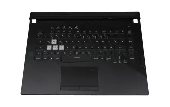 90NR01J3-R31GE0 teclado incl. topcase original Asus DE (alemán) negro/transparente/negro con retroiluminacion