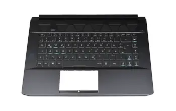 6B.Q50N1.009 teclado incl. topcase original Acer DE (alemán) negro/transparente/negro con retroiluminacion