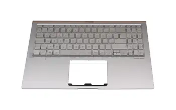 90NB0JX2-R31SF0 teclado incl. topcase original Asus SF (suiza-francés) plateado/plateado con retroiluminacion