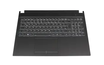 40080983 teclado incl. topcase original Medion DE (alemán) negro/negro con retroiluminacion
