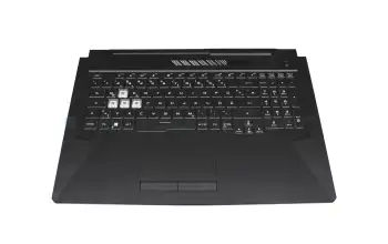 90NR0684-R31GE1 teclado incl. topcase original Asus DE (alemán) negro/transparente/negro con retroiluminacion