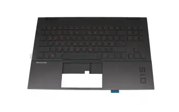 M00838-041 teclado incl. topcase original HP DE (alemán) negro/negro con retroiluminacion