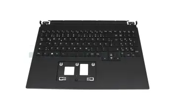 40083457 teclado incl. topcase original Medion DE (alemán) negro/negro con retroiluminacion